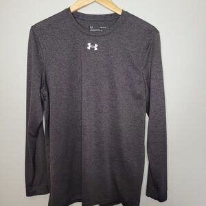 Under Armour Men Shirt Size Medium Gray Heatgear Long Sleeve‎